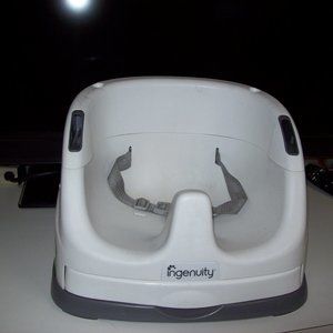 Ingenuity SmartClean Toddler Booster Seat for Dining Table with 3-Point Harness